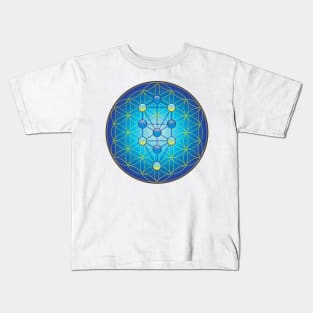 Tree of Life on Flower of Life Kids T-Shirt